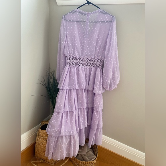 Shein lace detailed Layered ruffle dress size M - Picture 3 of 8